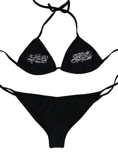 LIVE FAST BLACK TRIANGLE BIKINI