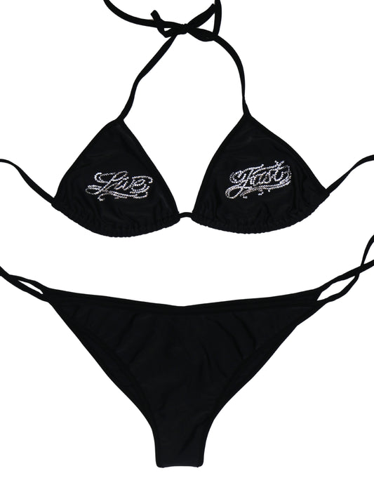 LIVE FAST BLACK TRIANGLE BIKINI