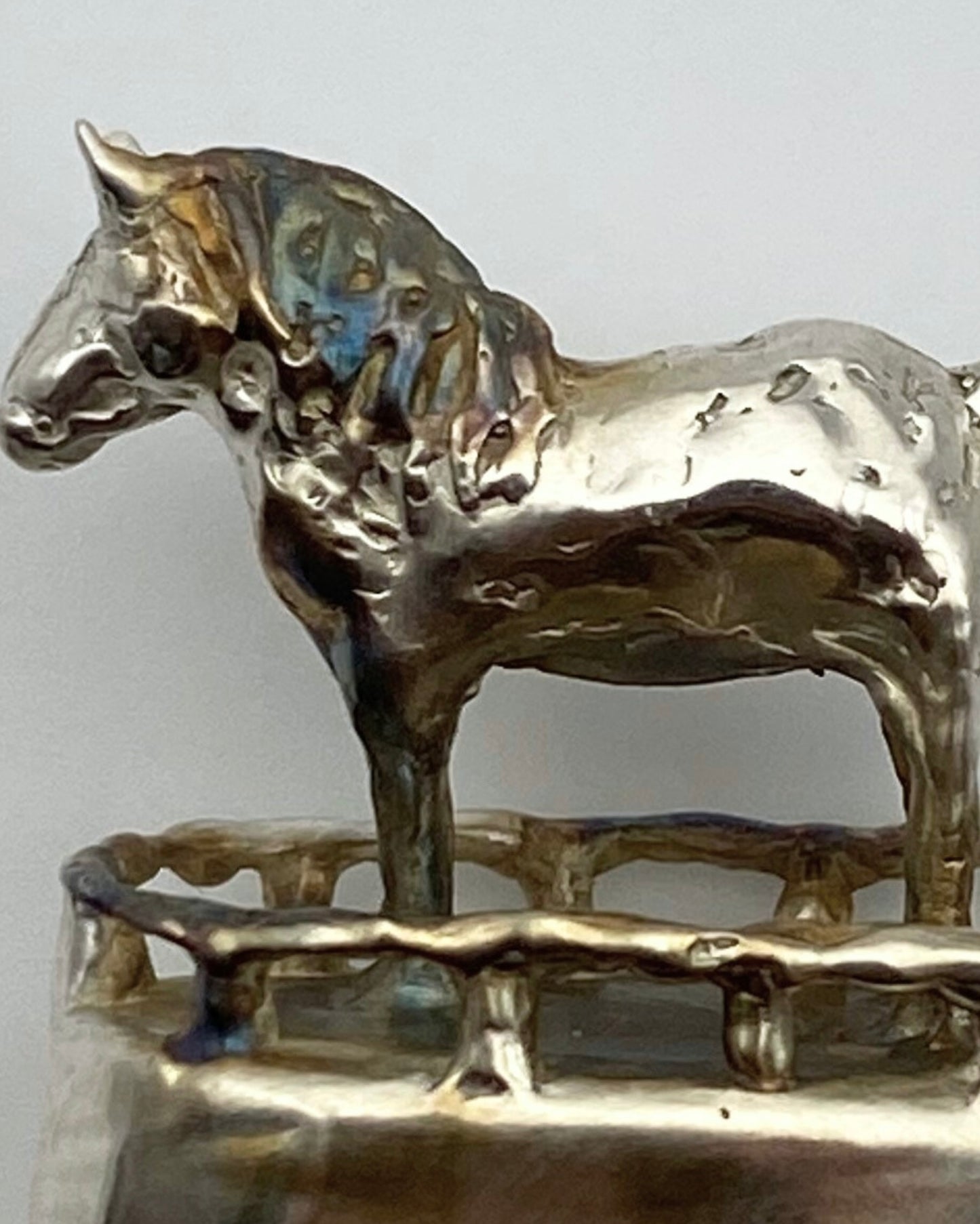 HORSE RESTS IN A GARDEN