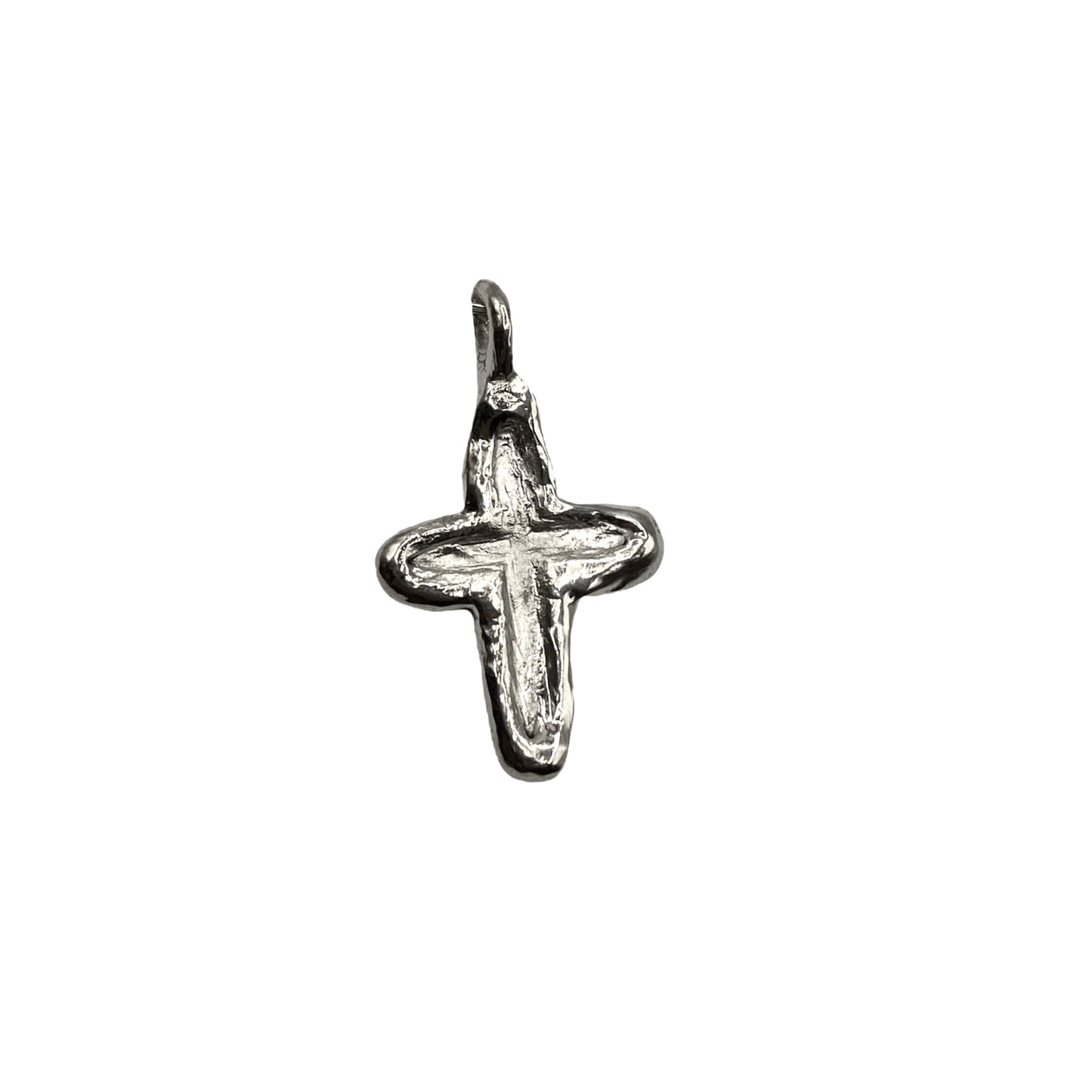 SCRATCHED SILVER CROSS